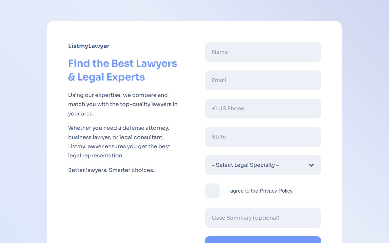 ListmyLawyer: Find the Best Lawyers \u0026 Legal Experts